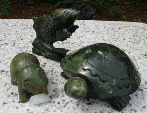 carved stone animals